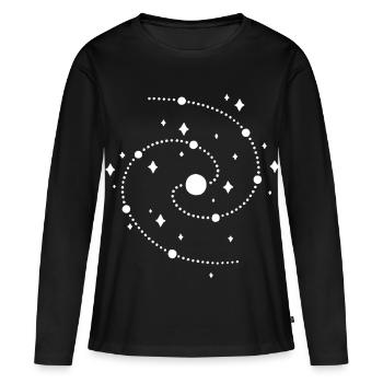 seltsame Galaxie - Frauen Premium Bio Langarmshirt - Schwarz - Vorne - Julia (174cm)