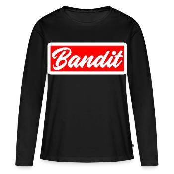 bandit dieb crime criminal aufkleber hooligan gang - Frauen Premium Bio Langarmshirt - Schwarz - Vorne - Julia (174cm)