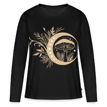 Cottagecore Aesthetic Mushroom - Women's Premium Organic Long Sleeve Shirt - black - Front - Julia (174cm)