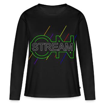 Stream on Live Streamer Gamer - Women's Premium Organic Long Sleeve Shirt - black - Front - Julia (174cm)