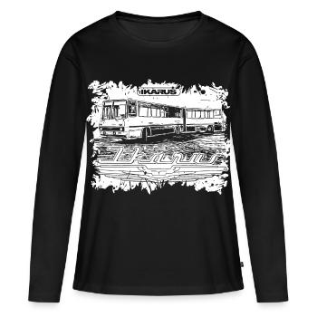 Bus articulé Ikarus Bus - T-shirt manches longues Premium bio Femme - noir - Devant - Julia (174cm)