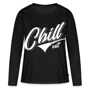 chill chill stoner chill times parents enseignant chill chill - T-shirt manches longues Premium bio Femme - noir - Devant - Julia (174cm)