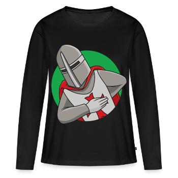 Friendly Crusader - Women's Premium Organic Long Sleeve Shirt - black - Front - Julia (174cm)