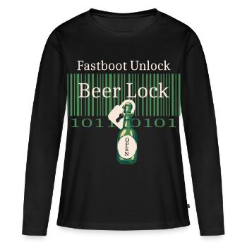 Hacker Bier Schloss - Frauen Premium Bio Langarmshirt - Schwarz - Vorne - Julia (174cm)