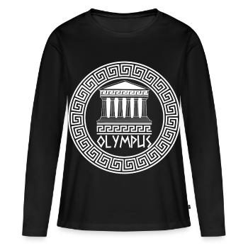 Die Domäne der Götter (weiß) - Frauen Premium Bio Langarmshirt - Schwarz - Vorne - Julia (174cm)