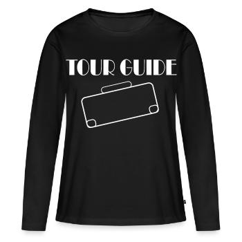 Guide touristique Guide touristique Voyage de vacances En disant amusant - T-shirt manches longues Premium bio Femme - noir - Devant - Julia (174cm)