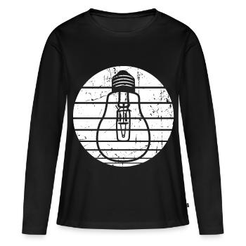 Lampe - T-shirt manches longues Premium bio Femme - noir - Devant - Julia (174cm)