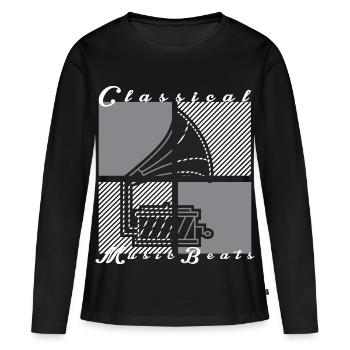 Gramophone - T-shirt manches longues Premium bio Femme - noir - Devant - Julia (174cm)