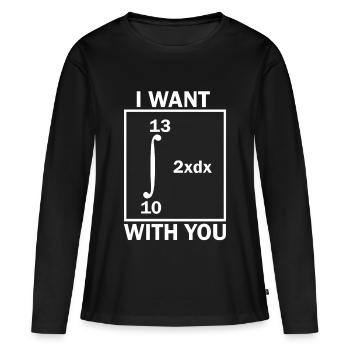 I Want 69 With You Funny Math Integral - Women's Premium Organic Long Sleeve Shirt - black - Front - Julia (174cm)