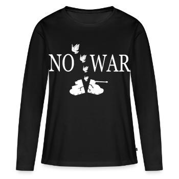No war - Women's Premium Organic Long Sleeve Shirt - black - Front - Julia (174cm)