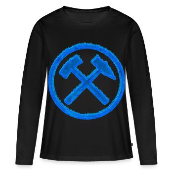Extraction de marteaux et de maillets Cadeau de charbon Schalke - T-shirt manches longues Premium bio Femme - noir - Devant - Julia (174cm)