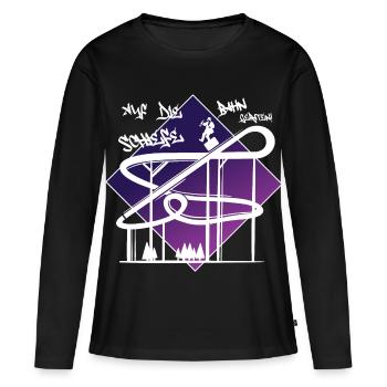 Se tromper de route - T-shirt manches longues Premium bio Femme - noir - Devant - Julia (174cm)