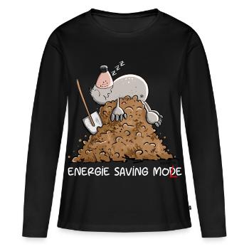 Lazy Mole I Foul Throw Pun I Chill - Women's Premium Organic Long Sleeve Shirt - black - Front - Julia (174cm)