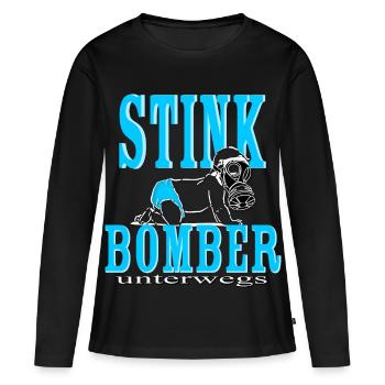 Stink Bomber On The Road Bébé Garçon Garçon Couche Bleu - T-shirt manches longues Premium bio Femme - noir - Devant - Julia (174cm)