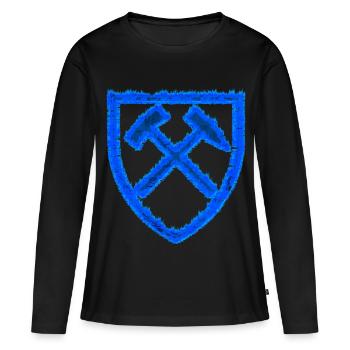 Extraction de marteaux et de maillets Cadeau de charbon Schalke - T-shirt manches longues Premium bio Femme - noir - Devant - Julia (174cm)