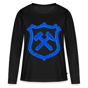 Extraction de marteaux et de maillets Cadeau de charbon Schalke - T-shirt manches longues Premium bio Femme - noir - Devant - Julia (174cm)