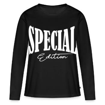 Chemise Tuner édition spéciale - T-shirt manches longues Premium bio Femme - noir - Devant - Julia (174cm)