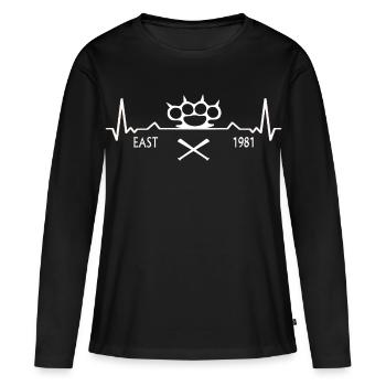 Coups de poing américains et battes de baseball - T-shirt manches longues Premium bio Femme - noir - Devant - Julia (174cm)