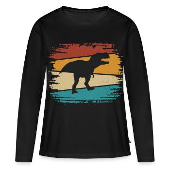 T-Rex - Women's Premium Organic Long Sleeve Shirt - black - Front - Julia (174cm)