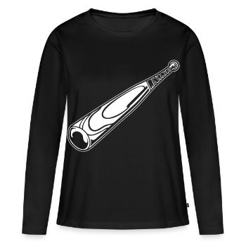 Batte de baseball - T-shirt manches longues Premium bio Femme - noir - Devant - Julia (174cm)