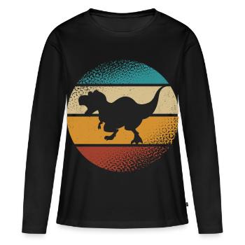 T-Rex - Women's Premium Organic Long Sleeve Shirt - black - Front - Julia (174cm)