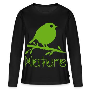 Nature is waking up - Women's Premium Organic Long Sleeve Shirt - black - Front - Julia (174cm)