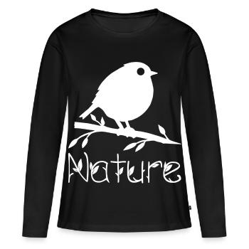 Nature is waking up (white) - Women's Premium Organic Long Sleeve Shirt - black - Front - Julia (174cm)