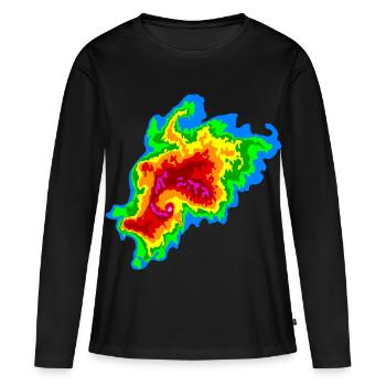 Joplin , Tornade, Radar, Stormchaser - T-shirt manches longues Premium bio Femme - noir - Devant - Julia (174cm)