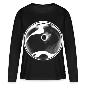 Boule de bowling - T-shirt manches longues Premium bio Femme - noir - Devant - Julia (174cm)