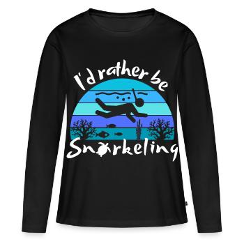 Je préfère faire du snorkeling - Beach Lover - T-shirt manches longues Premium bio Femme - noir - Devant - Julia (174cm)