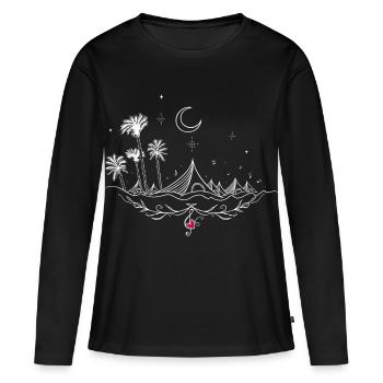 Festival de musique Festival de musique - T-shirt manches longues Premium bio Femme - noir - Devant - Julia (174cm)