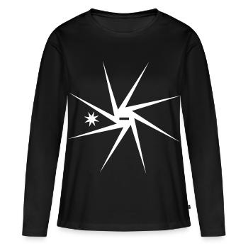 Le pauvre oiseau - T-shirt manches longues Premium bio Femme - noir - Devant - Julia (174cm)