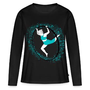 Cyr Wheel - Frauen Premium Bio Langarmshirt - Schwarz - Vorne - Julia (174cm)