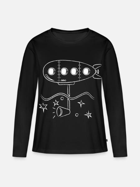 Unterseeboot. Nemo - Frauen Premium Bio Langarmshirt - Schwarz
