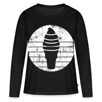 Eiswaffel - Frauen Premium Bio Langarmshirt - Schwarz - Vorne - Julia (174cm)