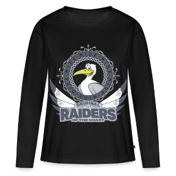 Seagull Raiders - Women's Premium Organic Long Sleeve Shirt - black - Front - Julia (174cm)