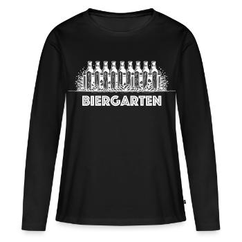 biergarten bier wortspiel biertrinker - Frauen Premium Bio Langarmshirt - Schwarz - Vorne - Julia (174cm)