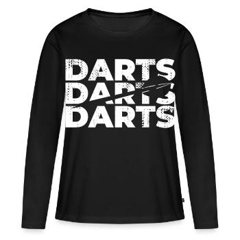dard - T-shirt manches longues Premium bio Femme - noir - Devant - Julia (174cm)
