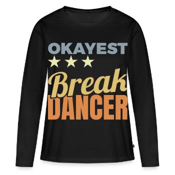 Breakdancer moyen - T-shirt manches longues Premium bio Femme - noir - Devant - Julia (174cm)