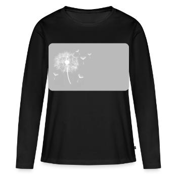 Dandelion grey | customizable - Women's Premium Organic Long Sleeve Shirt - black - Front - Julia (174cm)