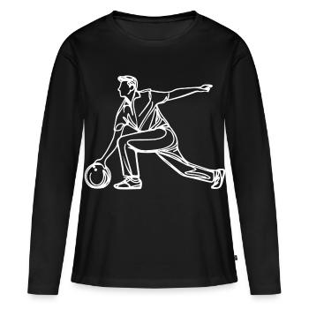 Croquis de melon - T-shirt manches longues Premium bio Femme - noir - Devant - Julia (174cm)