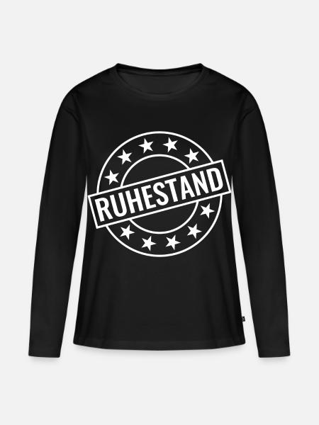 Ruhestand - Frauen Premium Bio Langarmshirt - Schwarz