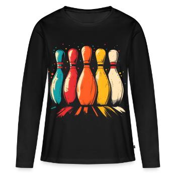 Skittles - T-shirt manches longues Premium bio Femme - noir - Devant - Julia (174cm)