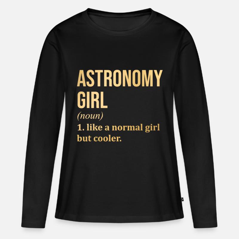 Astronomie - Frauen Premium Bio Langarmshirt - Schwarz