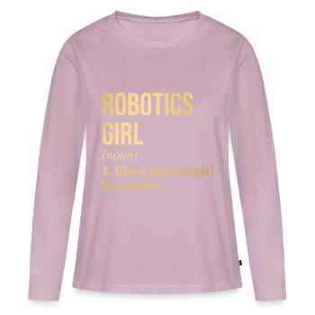 Robotics - Women's Premium Organic Long Sleeve Shirt - dusky pink - Front - Julia (174cm)