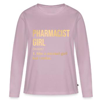 Pharmacy - Women's Premium Organic Long Sleeve Shirt - dusky pink - Front - Julia (174cm)