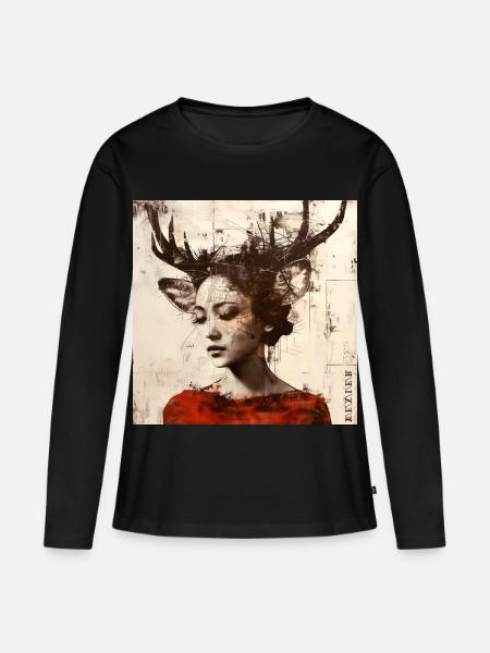 Day-Dream - Frauen Premium Bio Langarmshirt - Schwarz