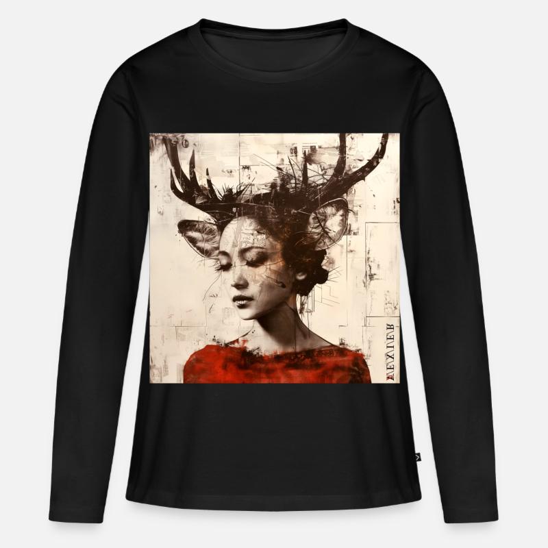 Day-Dream - Women's Premium Organic Long Sleeve Shirt - black