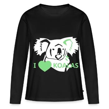 LoveKoalas - Frauen Premium Bio Langarmshirt - Schwarz - Vorne - Julia (174cm)