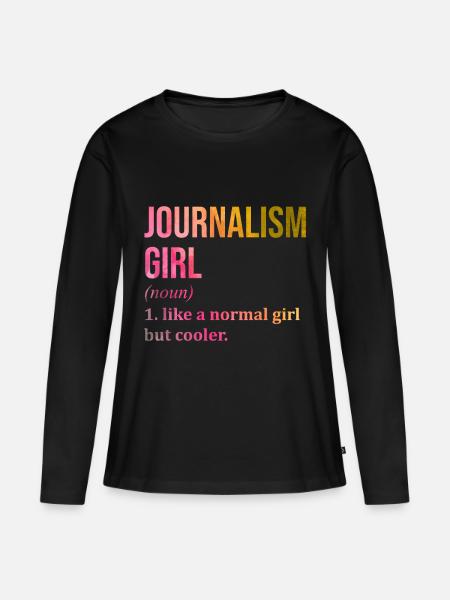 Journalist Journalist Journalist - Frauen Premium Bio Langarmshirt - Schwarz